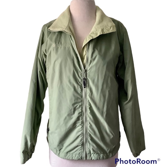 Women’s Columbia Light Green Fleece Lined Jacket - Picture 1 of 5